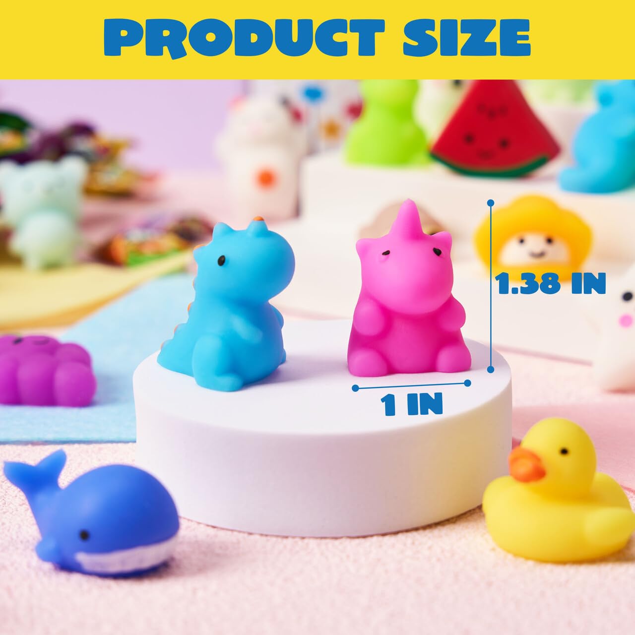 JOYIN Mochi Squishy Toys Set, Random 25 Pack Mini Mochi Squishy Mitgebsel Kindergeburtstag für Kinder